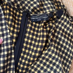 The Fifth Label Goldie Check Long Sleeve V-Neck Maxi (Elegant!)